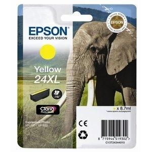 CARTUCHO INKJET EPSON T243440 Nº24XL EXPRESSION PHOTO XP-55/750/760/850/860/950/960 EXPRESSION PREMIUM XP-750/850 AMARILLO 8,7ML