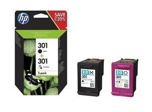 CARTUCHO INKJET HP N9J72AE Nº 301 DESKJET 1000/2000/2050 PACK NEGRO+TRICOLOR