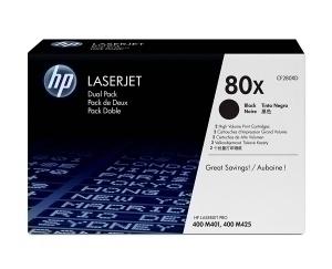 TONER HP CF280XD Nº80A NEGRO P/2 /CF280XD