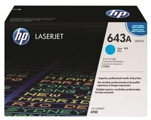 TONER HP Nº 643A Q5951A LASERJET COLOR 4700 CIAN 10.000 PÁG.