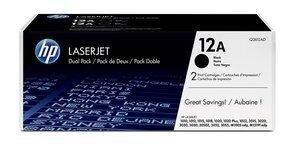 TONER HP Nº 12A Q2612AD LASERJET 1010/1012/1015/1018/1020/1022/3015/3020/3030/3050/3052/3055 NEGRO 2.000 PÁG. (PACK 2 UNIDADES)