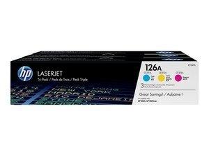 TONER HP Nº 126A CF341A LASERJET PRO 100/200/CP1020, COLOR MFP M175NW/M275NW PACK TRICOLOR 1.000 PÁG.