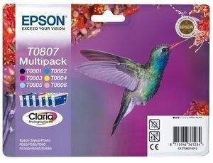 CARTUCHO INKJET EPSON T080740 STYLUS PHOTO R265/285/360 RX560/585/685 PX700W/800W MULTIPACK (T080140+240+340+440+540+640)