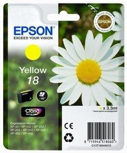 CARTUCHO INKJET EPSON T180440 Nº18 EXPRESSION HOME XP102/205/305/405 AMARILLO 3,3 ml