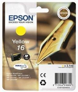 CARTUCHO INKJET EPSON T162440 Nº16 WF-2010W/2510WF/2520NF/2530WF/2540WF AMARILLO 3,1 ml