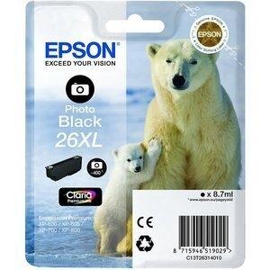 CARTUCHO INKJET EPSON T263140 Nº26XL XP-760/XP-860, XP-510/XP-520/XP-615/XP-625/XP-710/XP-720/XP-810/XP-820 PHOTO NEGRO (400 PAG