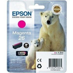 CARTUCHO INKJET EPSON T261340 Nº26 XP-760/XP-860, XP-510/XP-520/XP-615/XP-625/XP-710/XP-720/XP-810/XP-820 MAGENTA (300 PAGINAS)