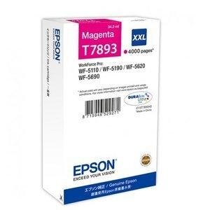 CARTUCHO INKJET EPSON T7893 XXL WORKFORCE PRO WF-4630DWF/WF-4640DTWF/WF-5110DW/WF-5190DW/WF-5620DWF/WF-5690DWF MAGENTA 4.000 PÁG
