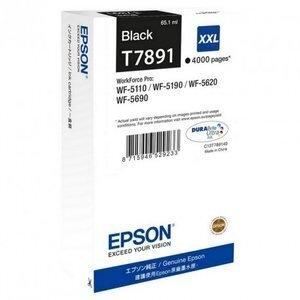 CARTUCHO INKJET EPSON T7891 XXL WORKFORCE PRO WF-4630DWF/WF-4640DTWF/WF-5110DW/WF-5190DW/WF-5620DWF/WF-5690DWF NEGRO 4.000 PÁG.