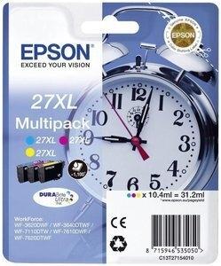 CARTUCHO INKJET EPSON T271540 Nº27XL WORKFORCE WF-3620DWF/3620DWF/3640DTWF/7110DTW/7610DWF/7620DTWF MULTIPACK (T271240+340+440)