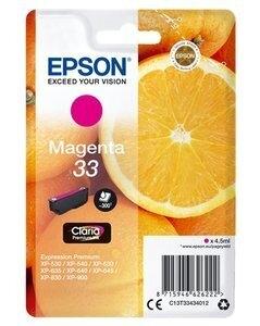 CARTUCHO INKJET EPSON T334340 Nº33 XP-530/XP-540/XP-630/XP-635/XP-640/XP-645/XP-830/XP-900 MAGENTA 4,5 ml