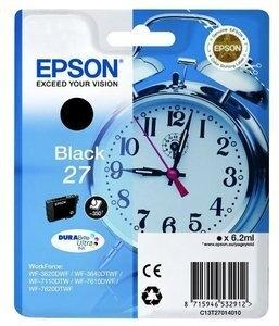 CARTUCHO INKJET EPSON T270140 Nº27 WORKFORCE WF-3620DWF/3620DWF/3640DTWF/7110DTW/7610DWF/7620DTWF NEGRO 6,2ML