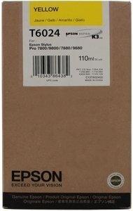 CARTUCHO INKJET EPSON T602400 STYLUS PHOTO 7880/9880 AMARILLO 110ml