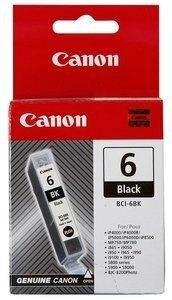 CARTUCHO INKJET CANON BCI-6BK BJ-S800/S820/S900, i990/99XX, PIXMA IP4000/iP5000/iP6000/iP8500/MP750/MP760/MP780 NEGRO 280 PÁG. (