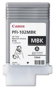 CONS. PLOTTER CANON PFI102MBK DEP.TINT.NEGRA MATE PIGMENTADA (130 ML) (0894B001AA)