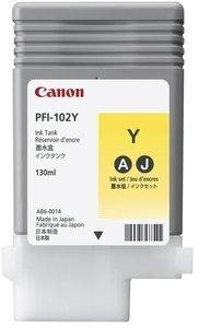 CONS. PLOTTER CANON PFI102Y  iPF650/iPF655/iPF750/iPF755/iPF760/iPF765 DEP.TINT.AMARILLA COLORANTE (130 ML) (0898B001AA)