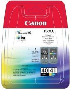 CARTUCHO INKJET CANON PG40 - CL41 MULTIPACK IP1200/1300/1600/2200 (0615B043AA)