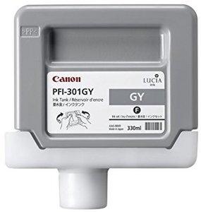CARTUCHO INKJET CANON PFI-301GY IMAGEPROGRAF iPF8000/iPF8000S/iPF9000 GRIS 330 ML. (1495B001AA)