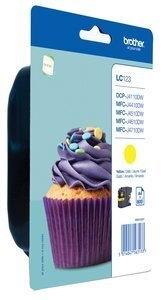 CARTUCHO INKJET BROTHER LC-123YBP AMARILLO DCP-J4110DW, MFC-J4410DW/MFC-J4510DW/MFC-4610DW/MFC-4710DW  (600 PAG.)