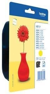 CARTUCHO INKJET BROTHER LC-121YBP AMARILLO DCP-J132W/J152W/J552DW/J752DW, MFC-J245/J470DW/J650DW/J870DW (300 PAG.)