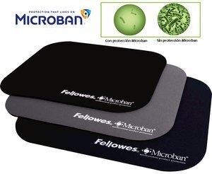 ALFOMBRILLA RATON FELLOWES CON MICROBAN BLISTER GRIS