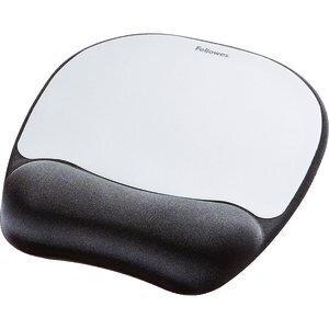 ALFOMBRILLA RATON FELLOWES MEMORY FOAM CON REPOSAMUÑECAS PLATEADO