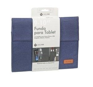 FUNDA TABLET CARCHIVO VENTURE 10,1 UNIVERSAL CON SOLAPA AZUL