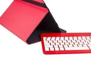 FUNDA TABLET SILVER HT UNIVERSAL 9-11 CON TECLADO BLUETOOTH GRIPCASE ROJO