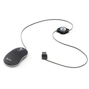 RATON NGS SIN OPTICO USB RETRACTIL NEGRO