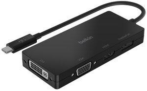 ADAPTADOR BELKIN USB-C A HDMI, VGA, DISPLAYPORT DVI 4Kx2K a 60 Hz