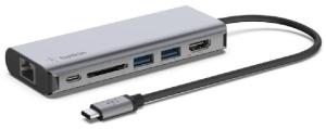 ADAPTADOR BELKIN USB-C A ETHERNET HDMI, SD GRIS /AVC008BTSGY