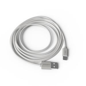 CABLE GROOVY USB TYPE C ALTO REND. 2A BLANCO 2M /GR-CBL-TY2M2.0A-C01