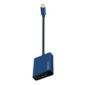 ADAPTADOR SILVER HT USB-C A HDMI 4K AZUL NAVY