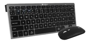 TECLADO Y RATON SUBBLIM COMPACTO BLUETOOTH GRIS/NEGRO /OCO020