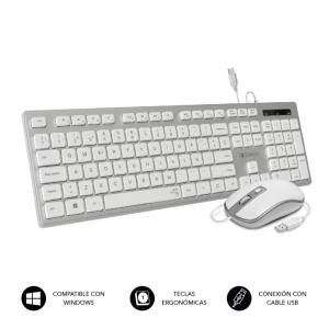 TECLADO Y RATON SUBBLIM ERGO SILENCIOSO USB /SUBKBC-CEKE60