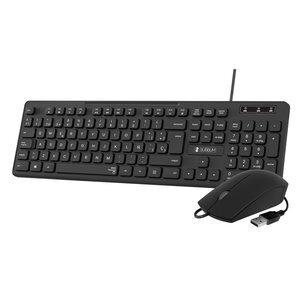 TECLADO Y RATON SUBBLIM BUSINESS SLIM SILENCIOSO CON CABLE USB NEGRO