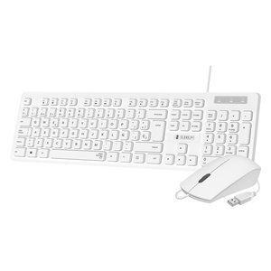 TECLADO Y RATON SUBBLIM BUSINESS SLIM SILENCIOSO CON CABLE USB BLANCO