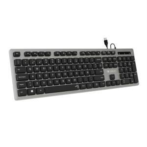 TECLADO SUBBLIM ERGO PLANO CON CABLE USB GRIS/NEGRO /SUBKBC-0EKE10