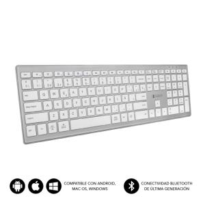 TECLADO SUBBLIM WIRELESS EXTENDED BLUETOOTH PLATA /SUBKB-2PUE200