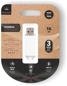 MEMORIA USB 16GB TECHONE BASIC BLANCO /TEC3005-16