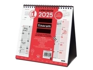 CALENDARIO 2025 FINOCAM SOBREMESA PESTAÑAS MENSUAL PARA ESCRIBIR S 190x190