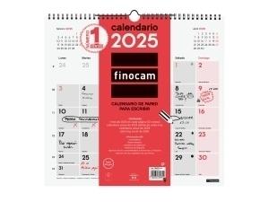 CALENDARIO 2025 FINOCAM PARED MENSUAL PARA ESCRIBIR L 340x320