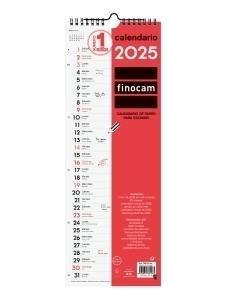 CALENDARIO 2025 FINOCAM PARED MENSUAL PARA ESCRIBIR LARGO L 155x430