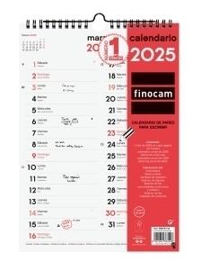 CALENDARIO 2025 FINOCAM PARED MENSUAL PARA ESCRIBIR COLUMNAS M 210x300