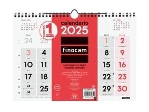 CALENDARIO 2025 FINOCAM PARED MENSUAL NUMEROS GRANDES M 300x210