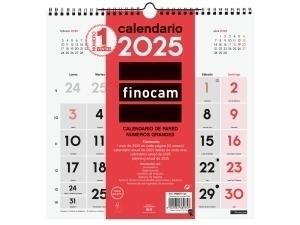 CALENDARIO 2025 FINOCAM PARED MENSUAL NUMEROS GRANDES 300x300