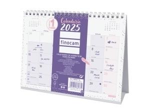 CALENDARIO 2025 FINOCAM SOBREMESA TRIANG. CHIC MES ESCRIBIR S 210x150 MORADO