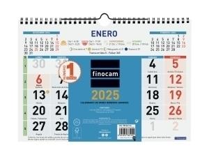 CALENDARIO 2025 FINOCAM PARED COLOR MENSUAL NUMEROS GRANDES M 300x210