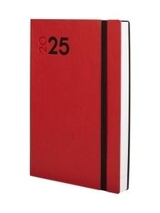 AGENDA 2025 FINOCAM DYNAMIC MARA COSIDA tapa FLEXIBLE GOMA Y10 140x204 D/P ROJO