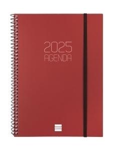 AGENDA 2025 FINOCAM OPAQUE ESPIRAL tapa PP GOMA E10 155x212 S/V APAIS. BURDEOS